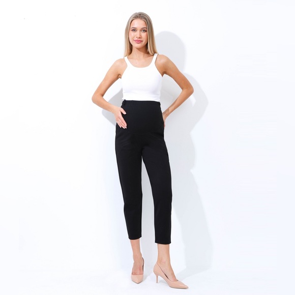Alina Mae The Maternity Ankle Pant Black NWT Size‎ XL - Picture 1 of 5